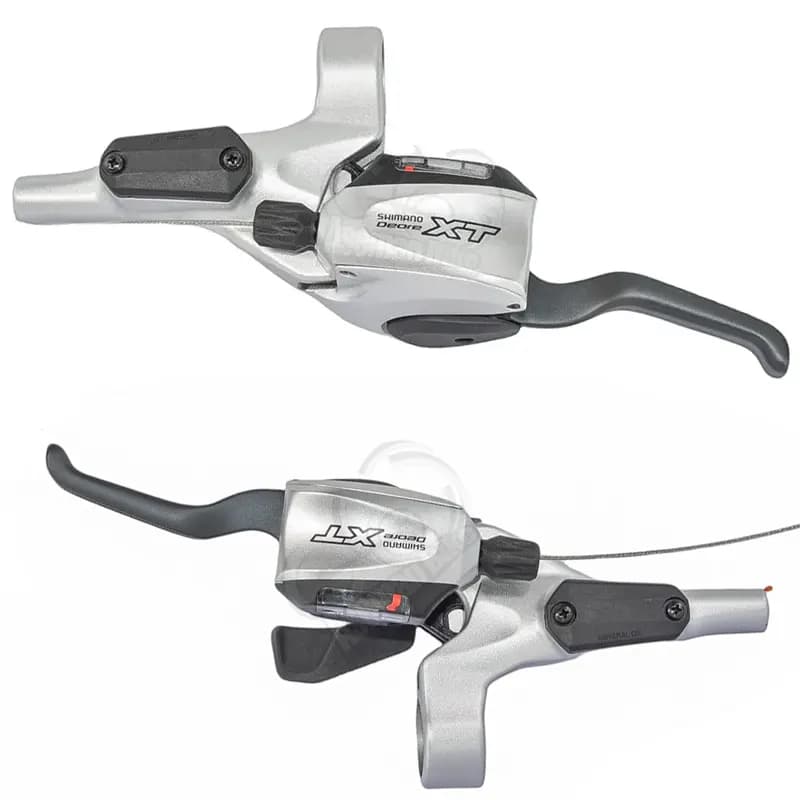 دسته دنده و دسته ترمز Deore XT ST-M766 هیدرولیک دیسک روغنی مجموعه چپ و راست شیمانو Deore XT دبل کنترل 9 در 3 Shimano Shifter Lever Hydrolic DEORE XT Duble Control