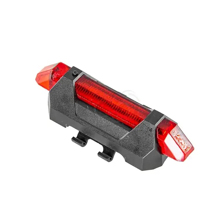 چراغ عقب دوچرخه پلیسی شارژی BS-216 | ۵ LED قرمز و آبی با ۳۰ ساعت روشنایی Rear Light POLICE BS-216 — تصویر ۲