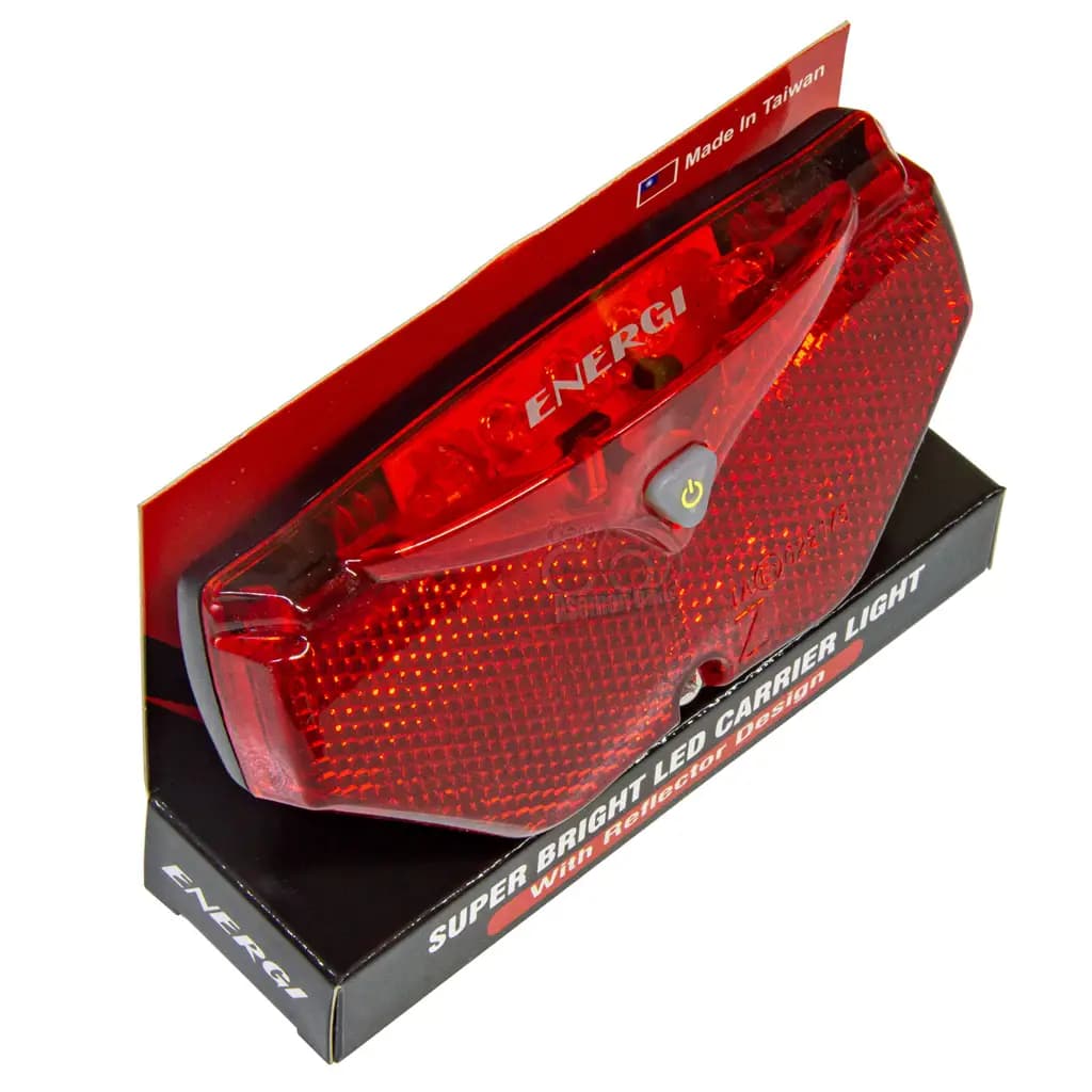 خرید چراغ عقب ترک‌بند دوچرخه Energi CG-409R1 – ۵ LED قرمز با شبرنگ 180 ساعت نور ثابت تاییدیه اروپا ساخت تایوان — تصویر ۵