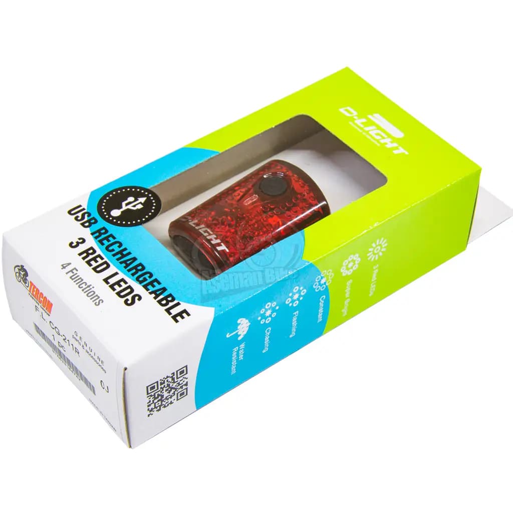 خرید چراغ عقب دوچرخه D-Light CG211R شارژی — تصویر ۶
