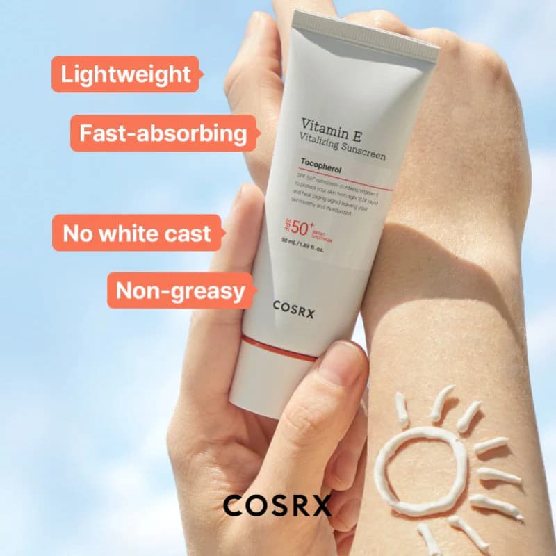 ضد آفتاب ویتامین E توکوفرول کوزارکس COSRX Vitamin E Vitalizing Sunscreen Tocopherol 50 ml — تصویر ۳