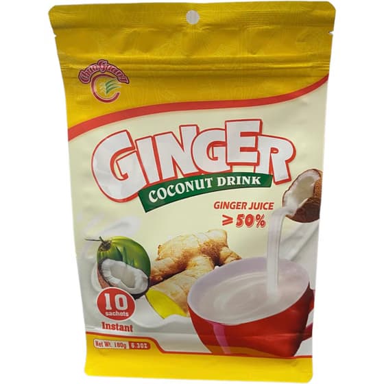 پودر نوشیدنی فوری چون گانگ با طعم نارگیل و زنجبیل 10 عددی Chunguang Ginger Coconut Drink Powder