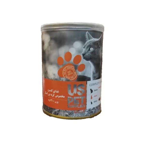 کنسرو گربه یو اس پت طعم مرغ و کدوطنبل 400 گرمی