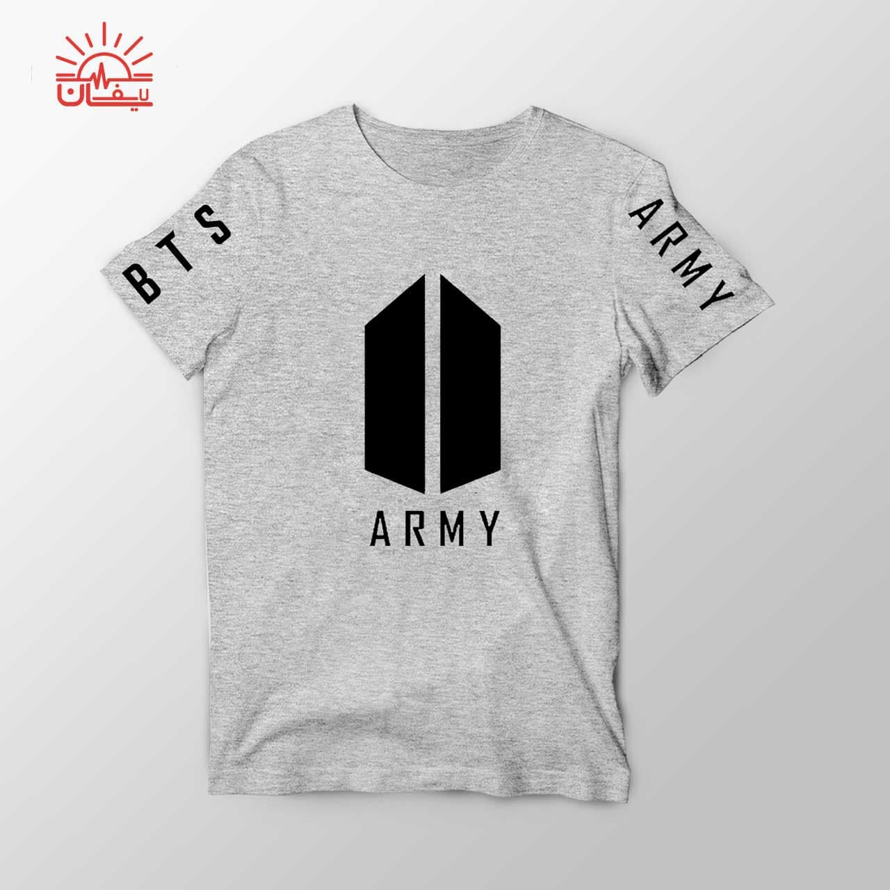 تیشرت طوسی BTS