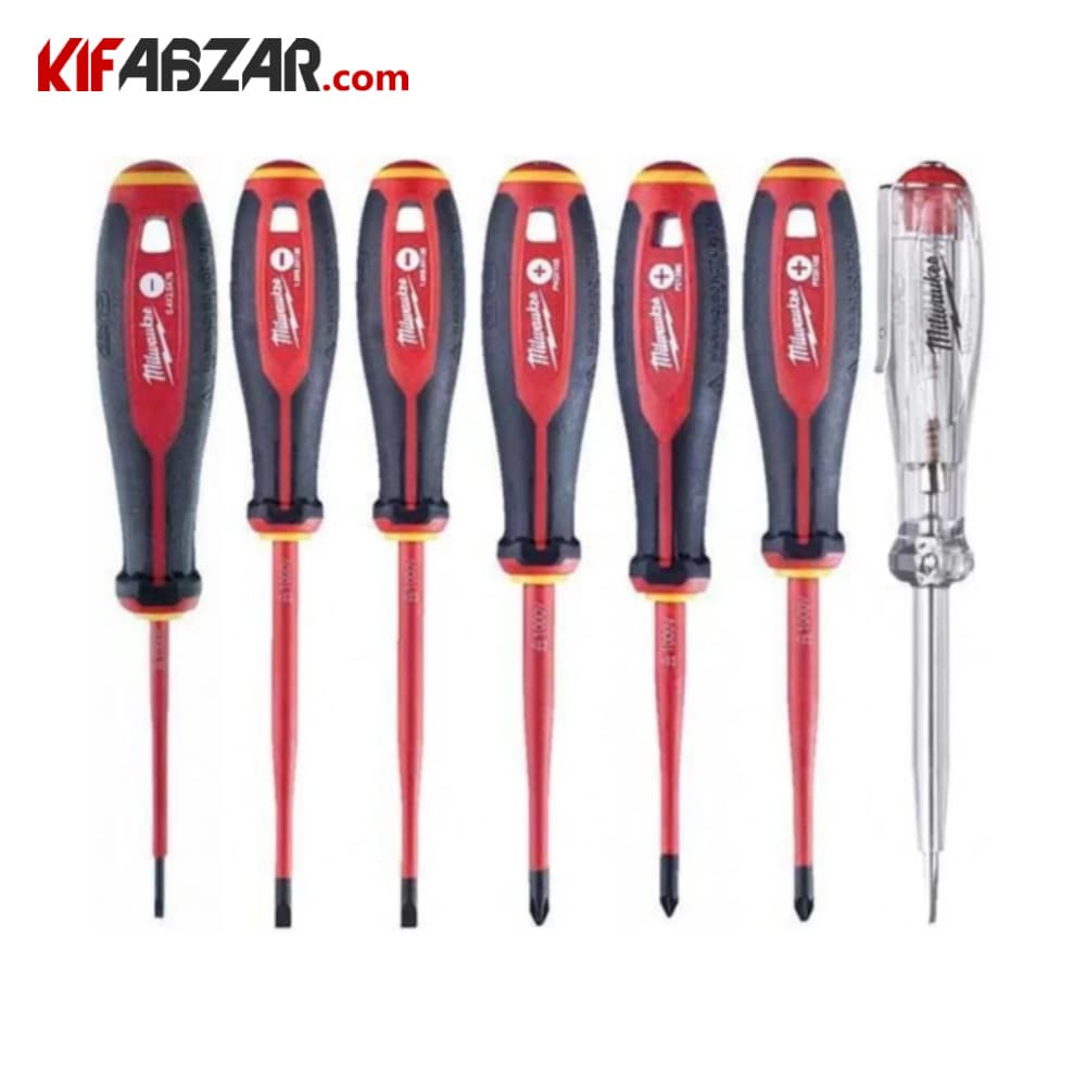 ست 7 عددی پیچ گوشتی عایق میلواکی مدل TRI-LOBE VDE کد 4932478738 — تصویر ۲