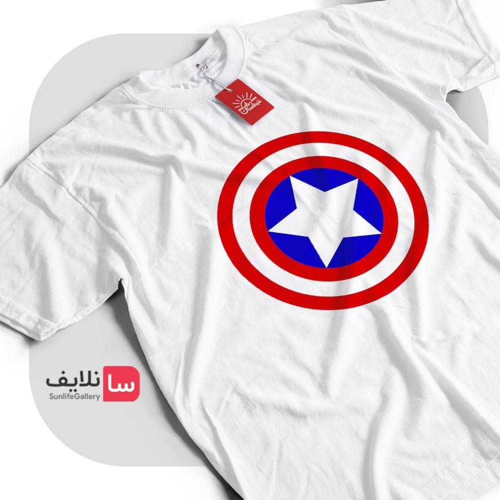 تیشرت سفید کاپیتان آمریکا Captain America — تصویر ۶