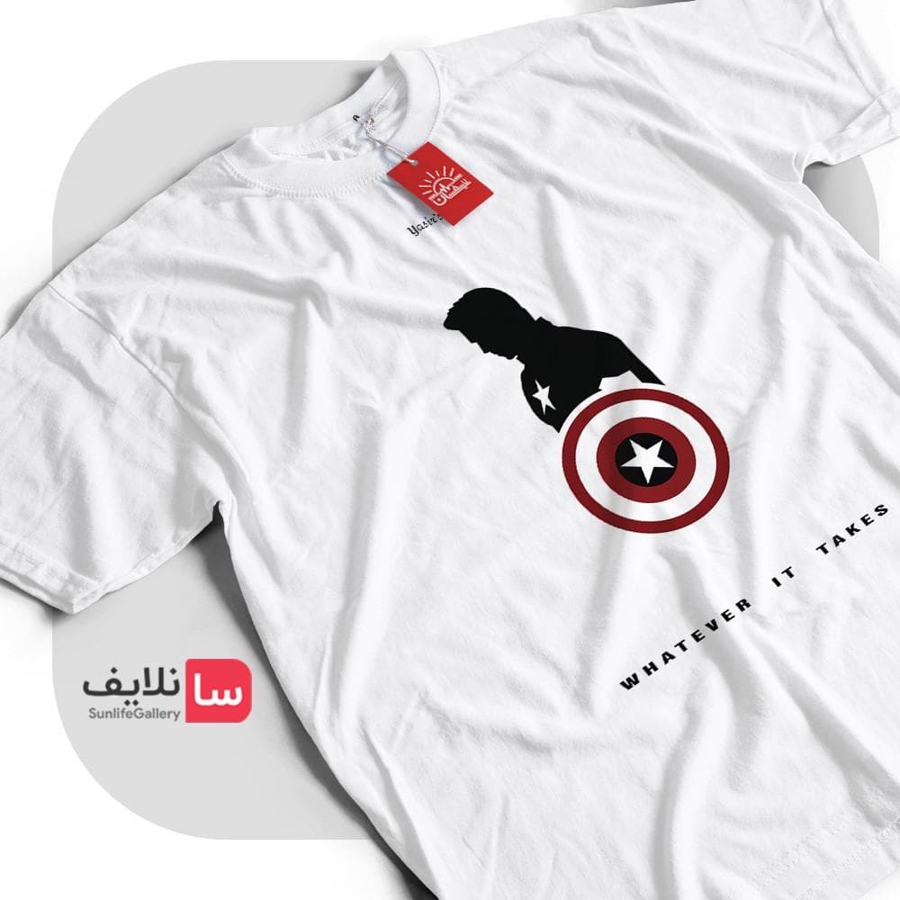 تیشرت سفید کاپیتان آمریکا Captain America — تصویر ۳
