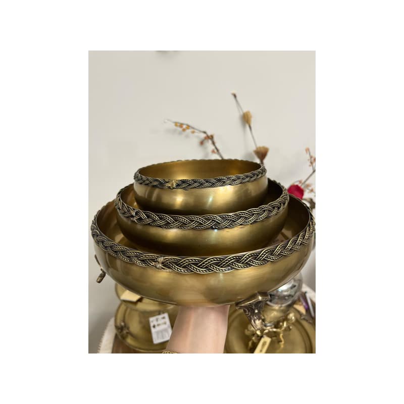 ظرف گرد سه پایه برنجی مپکو 759301 — تصویر ۶