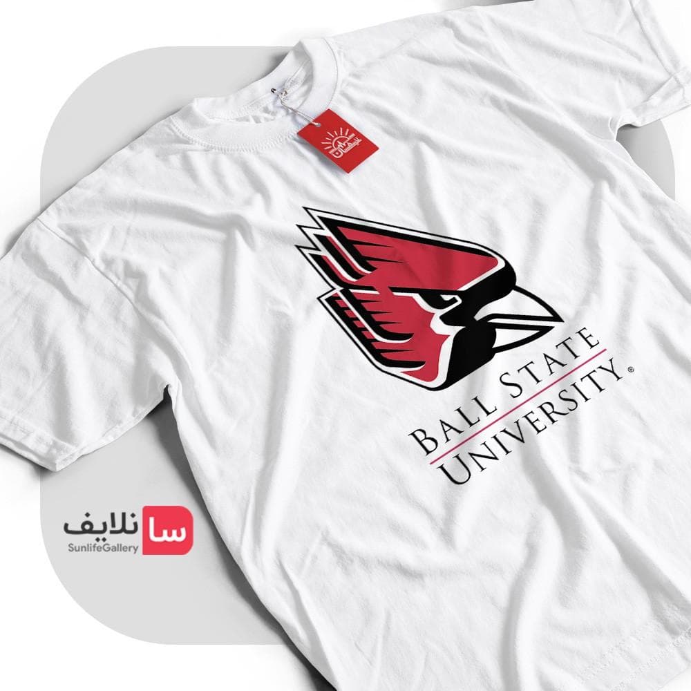 تیشرت سفید Ball state university