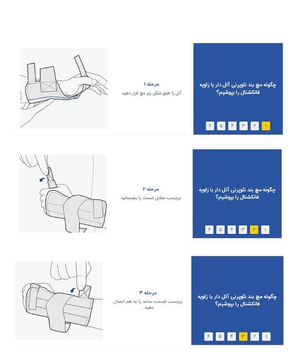 مچ بند نئوپرنی آتل دار با زاويه فانكشنال (چپ و راست) پاک سمن paksaman 168 — تصویر ۳