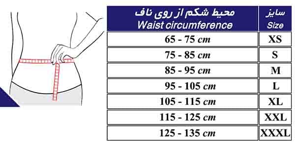 کرست لومبوساکرال با کمربند طب و صنعت 53200 tebosanat — تصویر ۲
