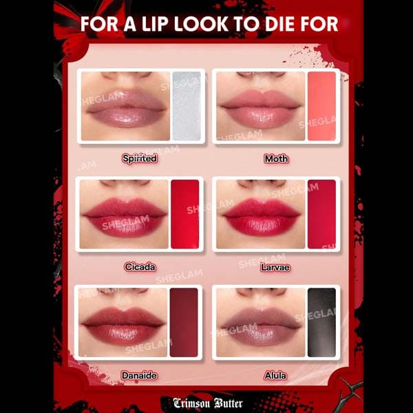 پالت رژ لب شیگلم از کالکشن Crimson Butterfly مدل Phantom’s Kiss — تصویر ۳