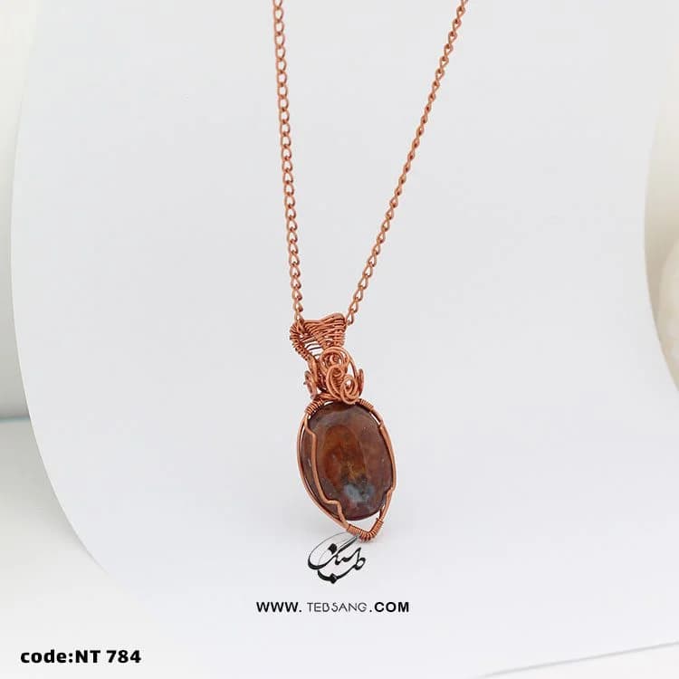 گردنبند زنانه سنگ عقیق NT-784