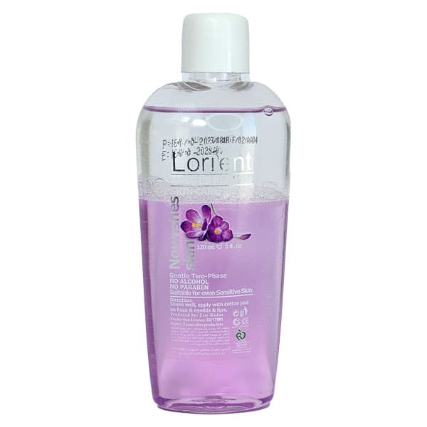 آرایش پاک کن دوفازی لورینت مدل Nourishes Skin 120 mil