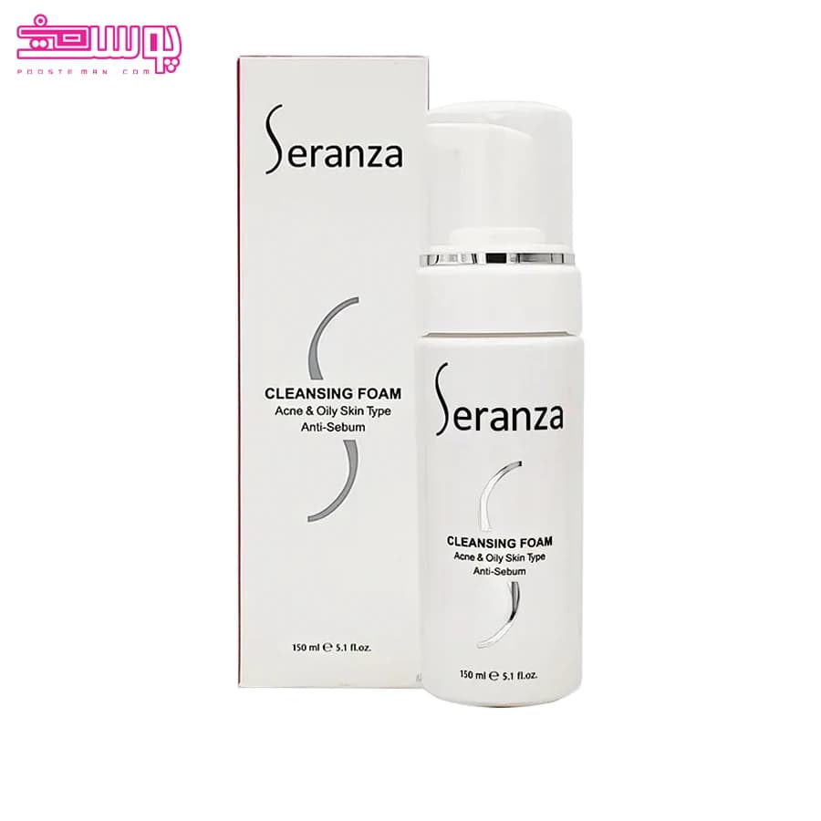 فوم شستشوی صورت پوست چرب و جوشدار سرانزا حجم 150ml — تصویر ۳