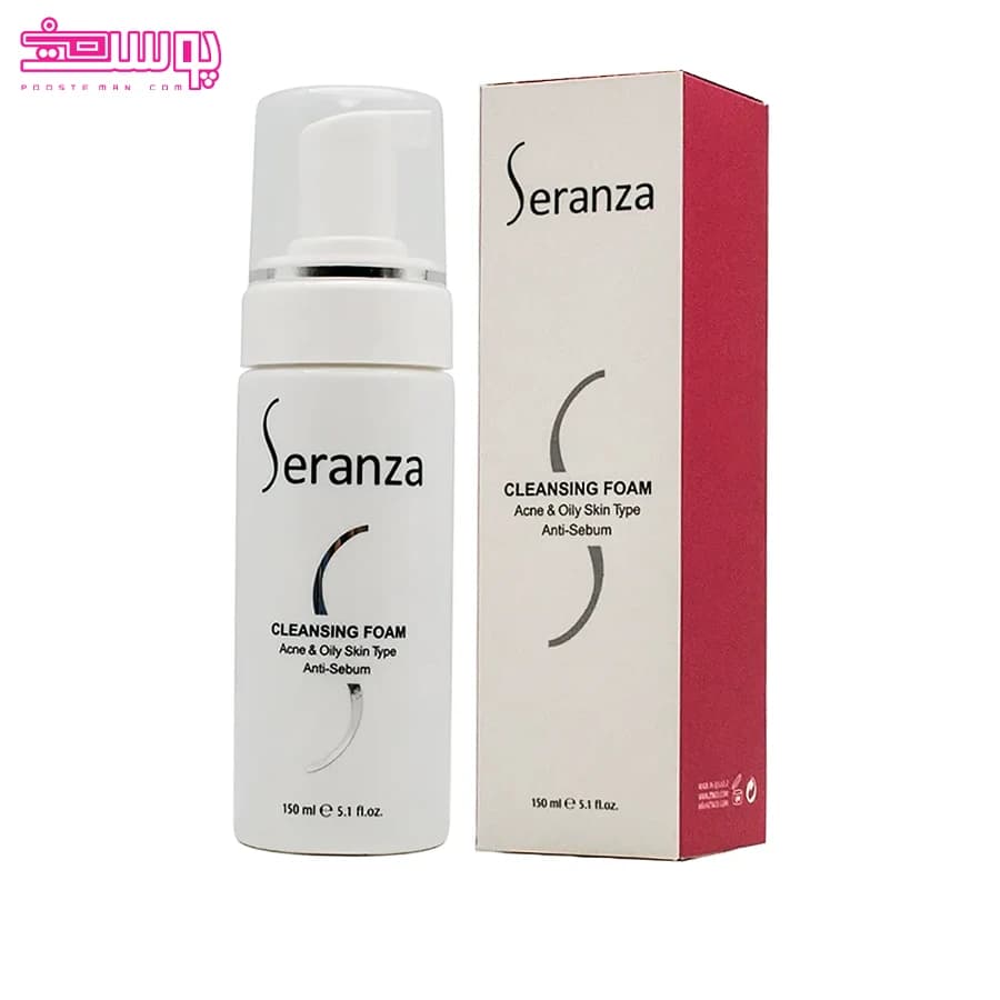 فوم شستشوی صورت پوست چرب و جوشدار سرانزا حجم 150ml — تصویر ۲