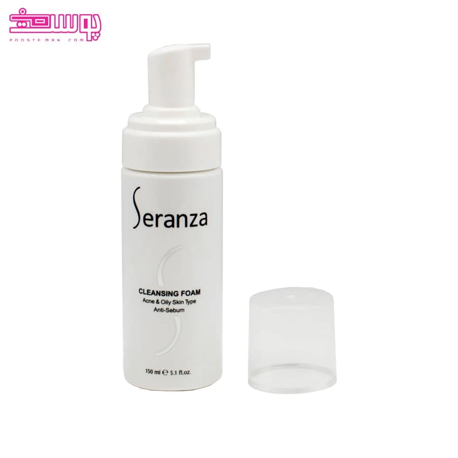 فوم شستشوی صورت پوست چرب و جوشدار سرانزا حجم 150ml