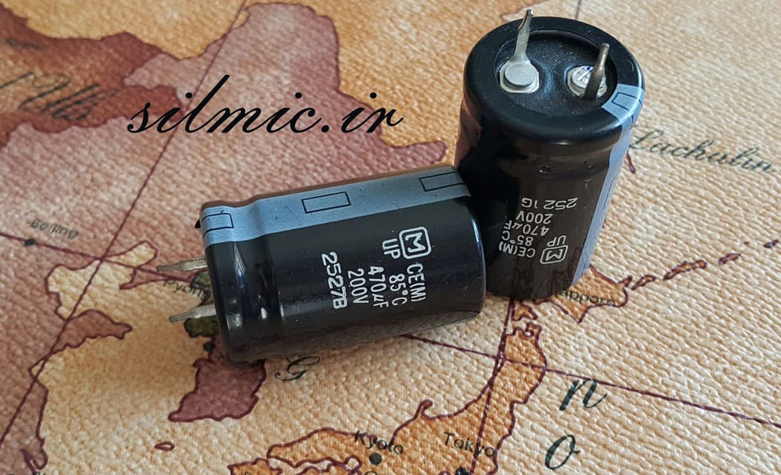 خازن 470 میکرو فاراد 200 ولت panasonic ژاپن سری TS-UP ابعاد کوچک — تصویر ۲