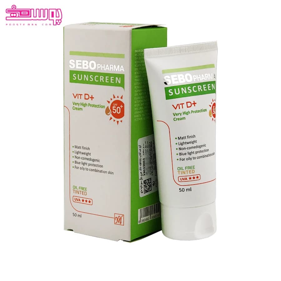 کرم ضد آفتاب رنگی SPF50 سبوفارما حجم 50ml — تصویر ۲