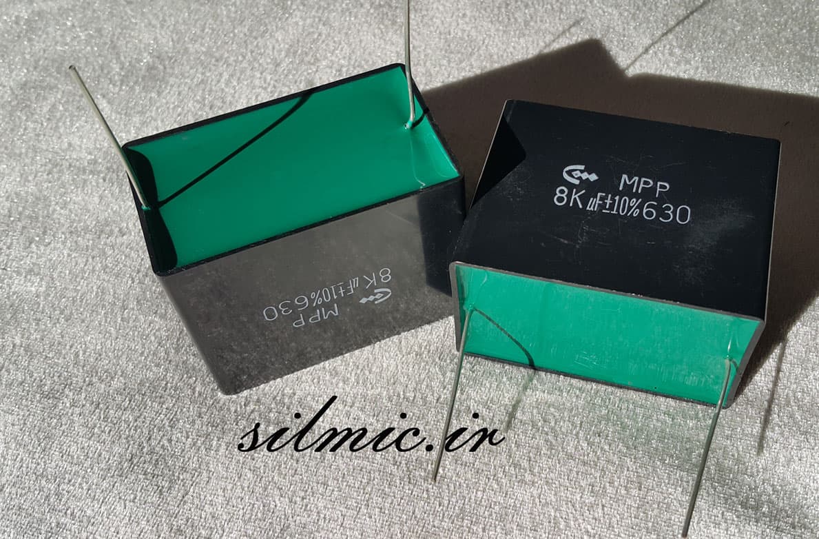 خازن 8 میکرو فاراد 630 ولت MKP ساخت تایوان با تحمل ریپل بالای جریان — تصویر ۲