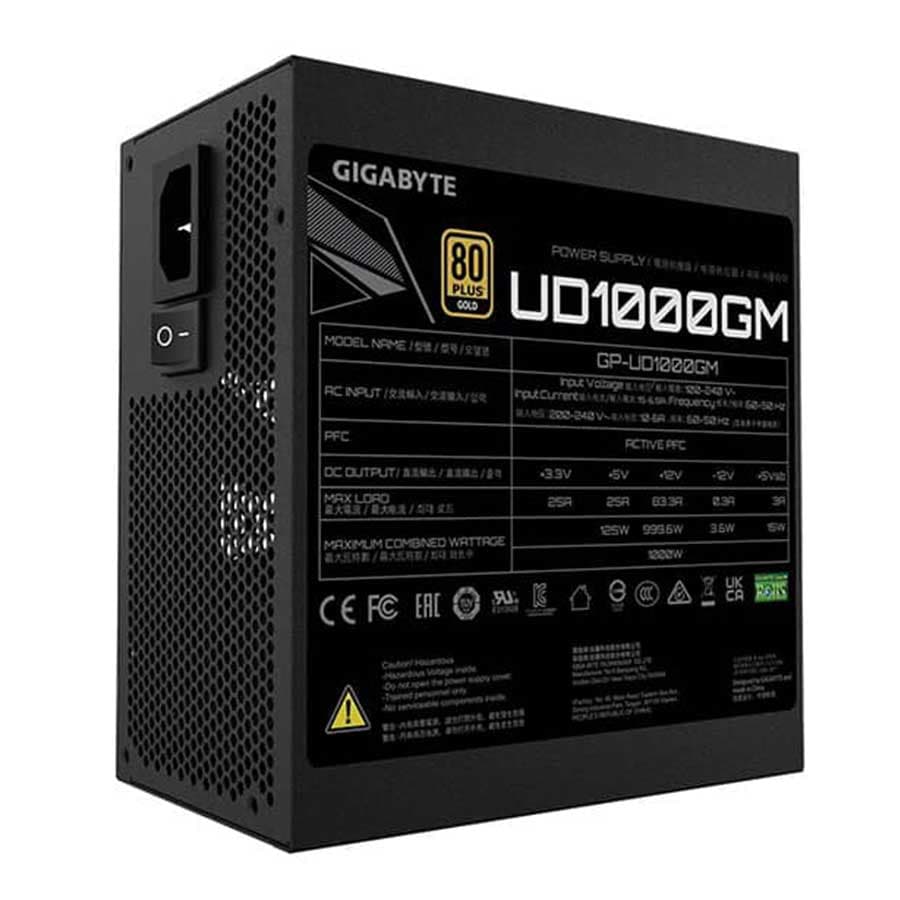 پاور گیگابایت 1000 وات تمام ماژول مدل GP-UD1000GM — تصویر ۴