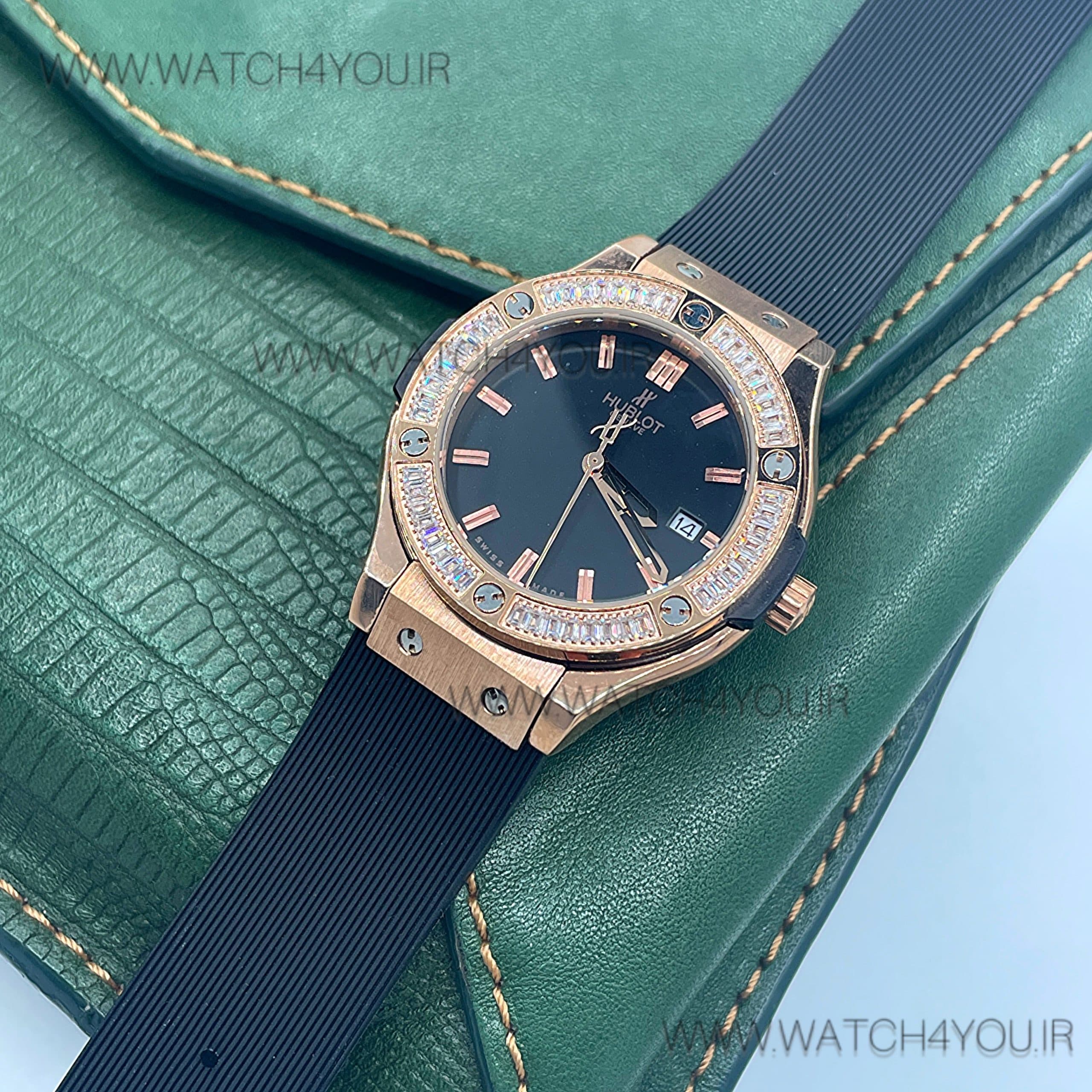 ساعت زنانه دور نگين هابلو – Hublot — تصویر ۲