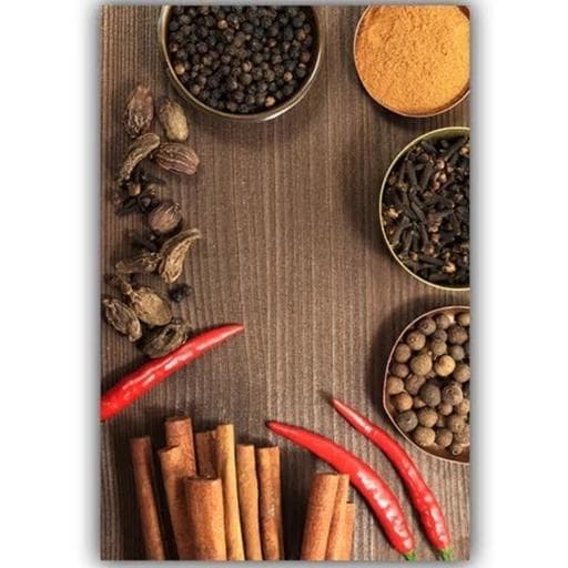 فرش ماشینی چاپی | فرشینه آشپزخانه هازان ترک طرح قهوه و ادویه K124 (پس کرایه) — تصویر ۳