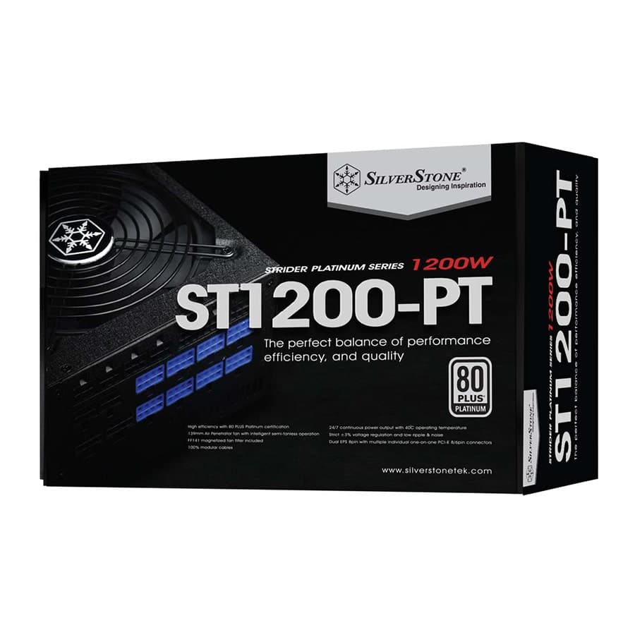 پاور 1200 وات تمام ماژولار سیلوراستون مدل SST-ST1200-PT — تصویر ۲