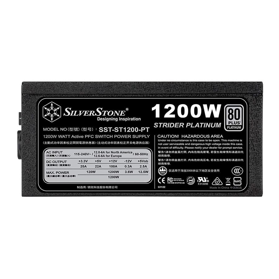 پاور 1200 وات تمام ماژولار سیلوراستون مدل SST-ST1200-PT — تصویر ۶