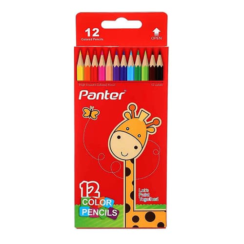 مداد رنگی 12 رنگ پنتر Panter جعبه مقوایی