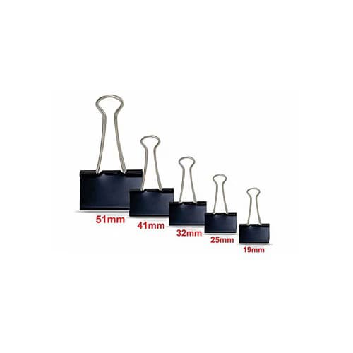 گیره دوبل سایز 25 mm بسته 12 عددی