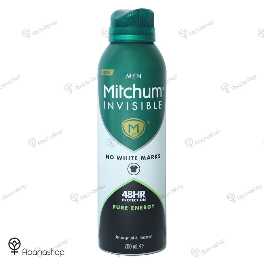اسپری ضد تعریق مردانه اینویزیبل پیور انرژی میچام | Mitchum no white marks invisible men spray