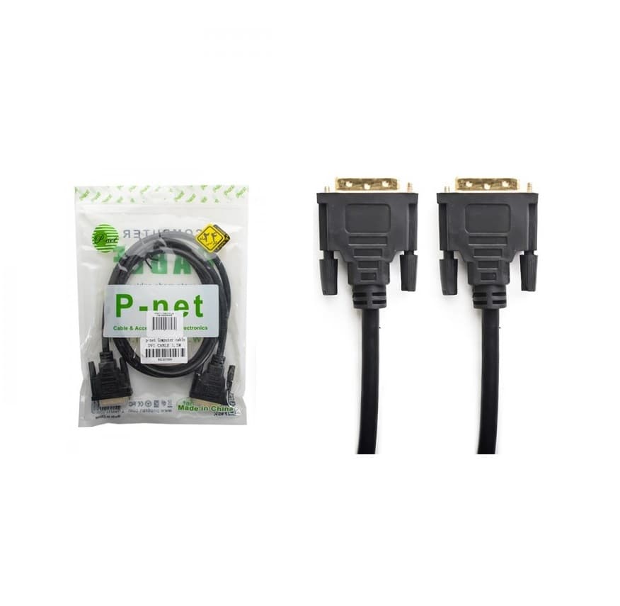 کابل DVI به DVI پی نت P-net طول 1.5 متر