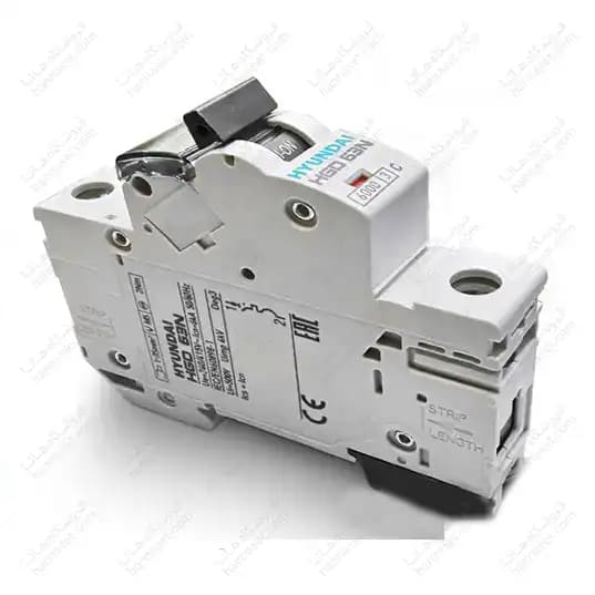 کلید مینیاتوری تک پل تک فاز 50 آمپر 6 کیلو آمپر سری HGD63N هیوندای — تصویر ۳