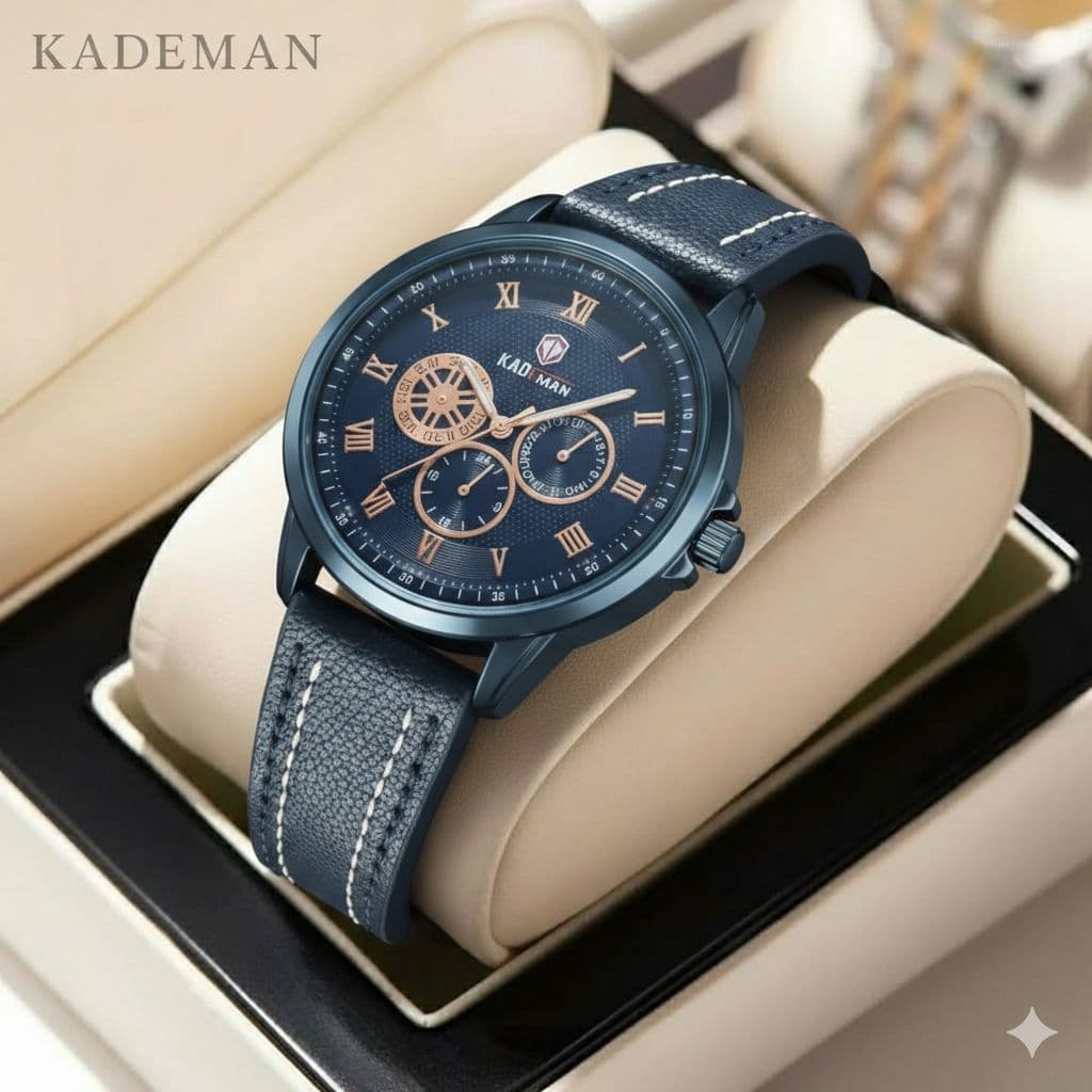 ساعت مردانه سه موتوره برند KADEMAN کد 2276 — تصویر ۴