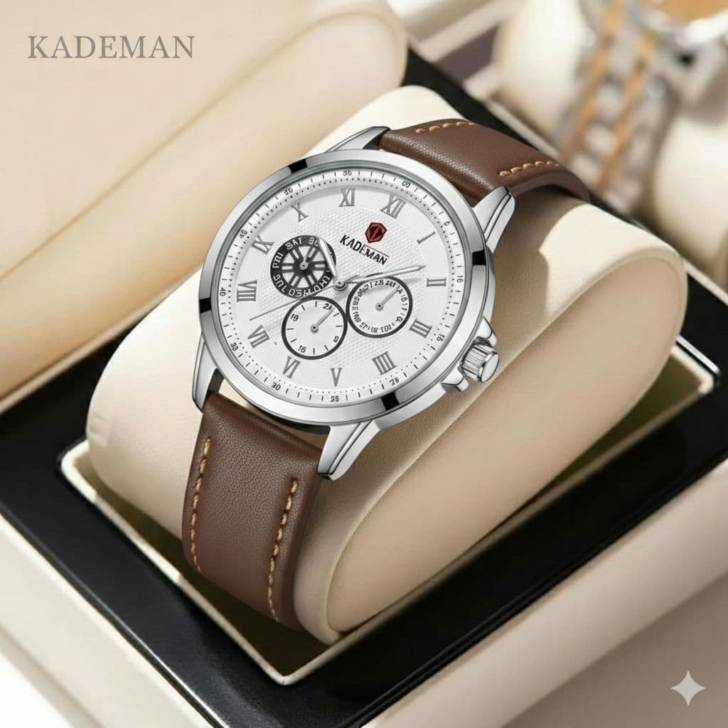 ساعت مردانه سه موتوره برند KADEMAN کد 2274 — تصویر ۴