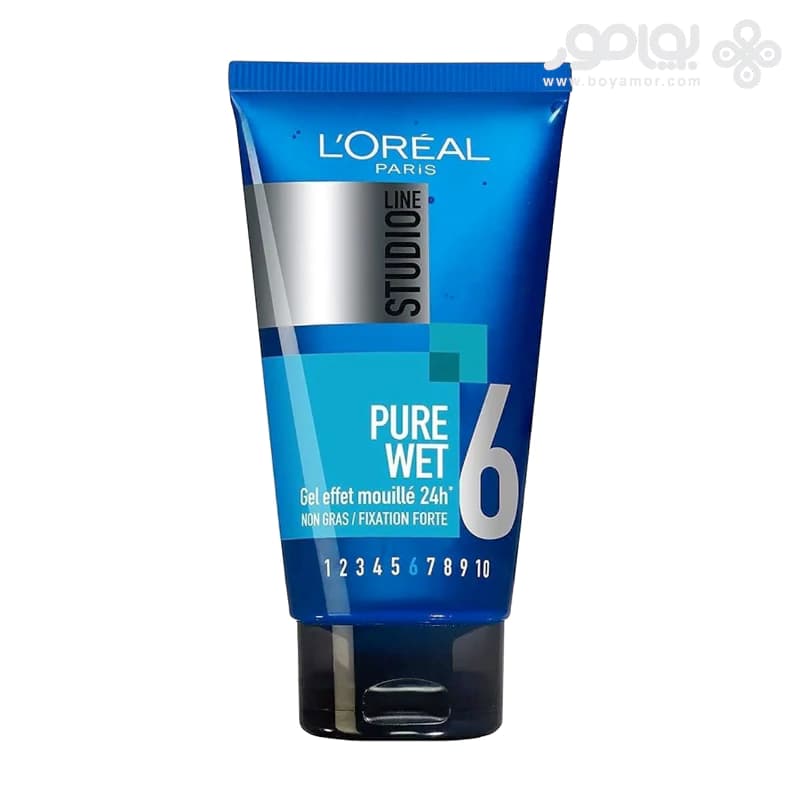 ژل مو حالت دهنده لورال استودیو لاین مدل PURE WET شماره 6
