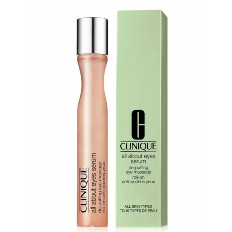 سرم دور چشم رولی آل ابوت آیز کلینیک اصل اروپایی فولسایز CLINIQUE ALL ABOUT EYES SERUM DE_PUFFING EYE MASSAGE