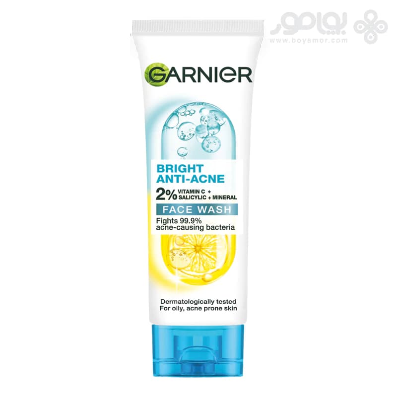 فوم روشن کننده و ضد آکنه گارنیر مدل BRIGHT ANTI-ACNE حجم 100 میل