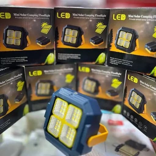 چراغ شارژی D6 با شارژ خورشیدی پاوربانک و چندین حالت نور — تصویر ۲