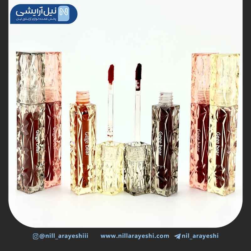 رژ لب مایع خیس پوکه شیشه ای طرح برجسته گگ بیر ( بد ون جعبه ) — تصویر ۳