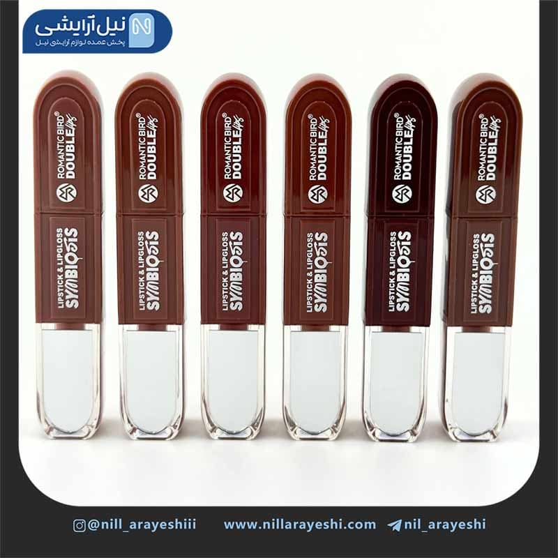 رژ لب مایع و جامد دو طرفه آیینه دار رومانتیک برد ک د Rb286l — تصویر ۲