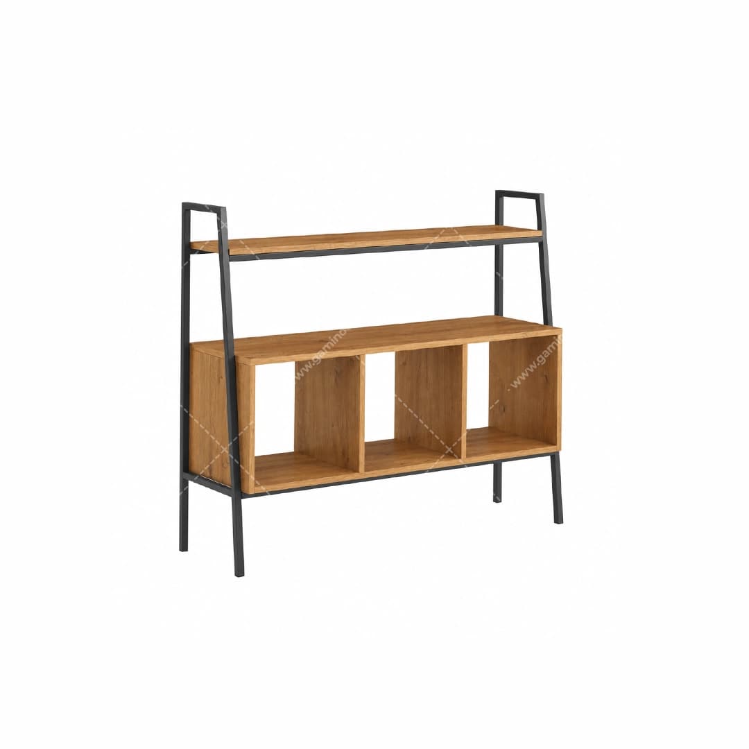 کتابخانه کوچک خانگی اداری فلزو‌چوب مدل کارا