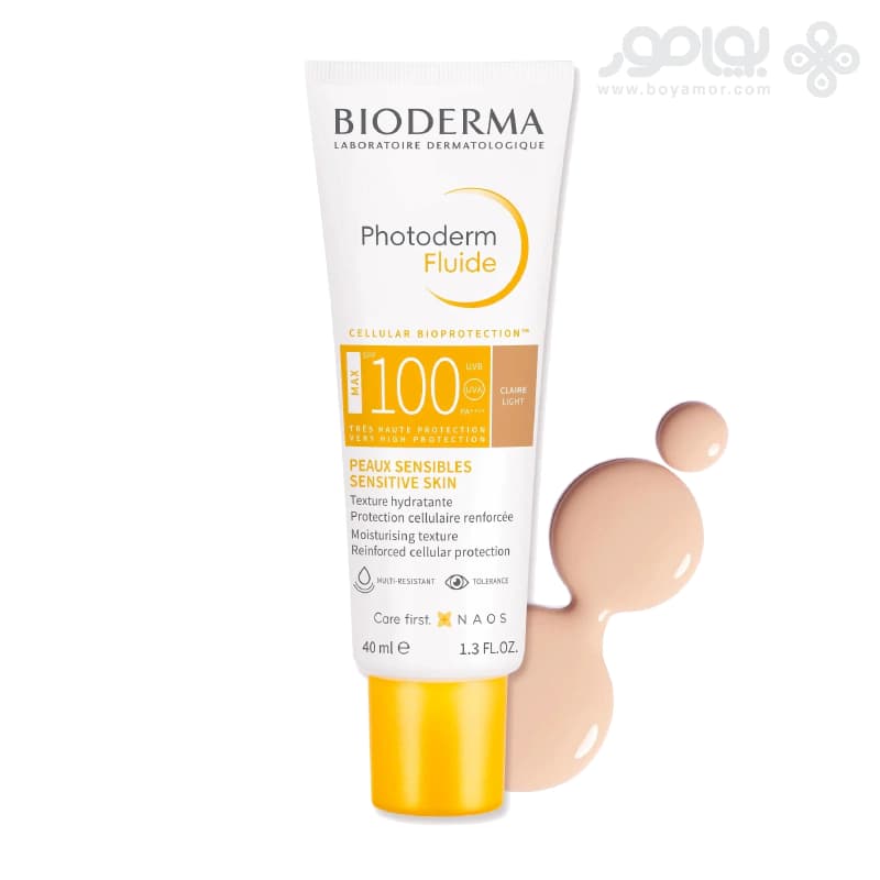 ضد آفتاب فتودرم مکس فلوئید رنگی بایودرما SPF100 رنگ LIGHT — تصویر ۲
