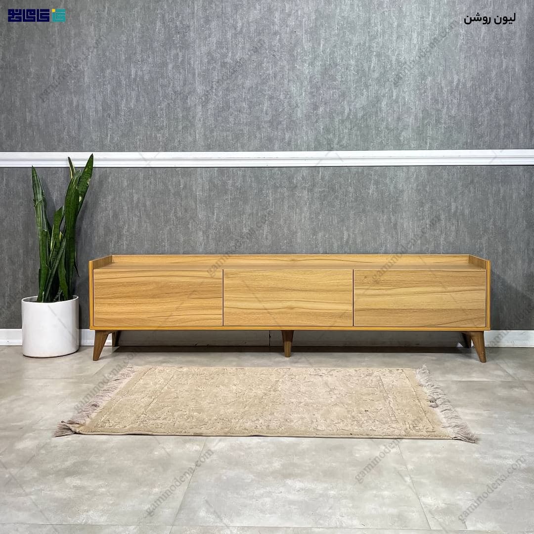 میز تلویزیون مدرن ساده و شیک طوسی مدل نوا — تصویر ۸