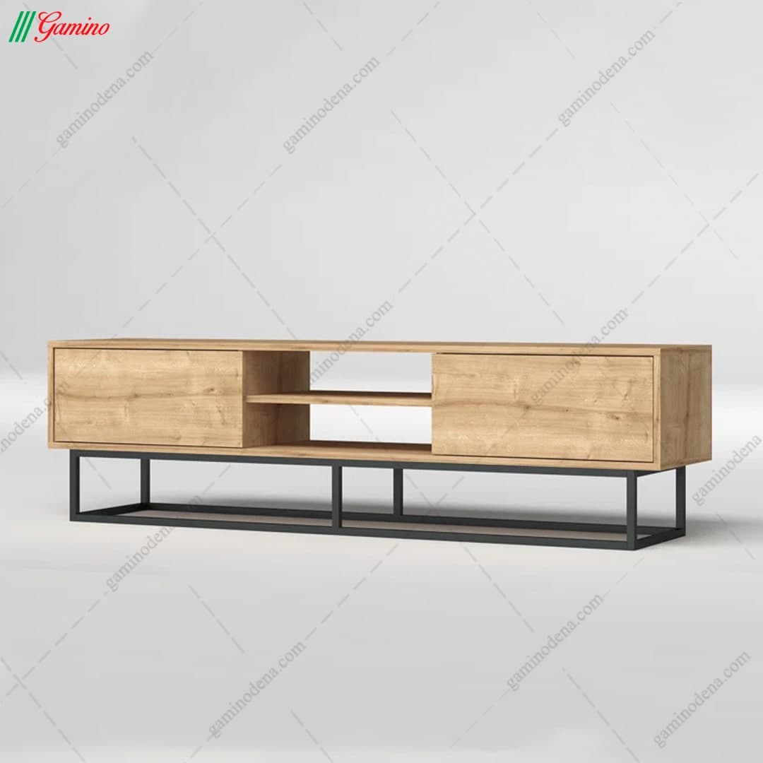 میز تلویزیون مدرن ساده و شیک پایه فلزی مدل سپنتا — تصویر ۵