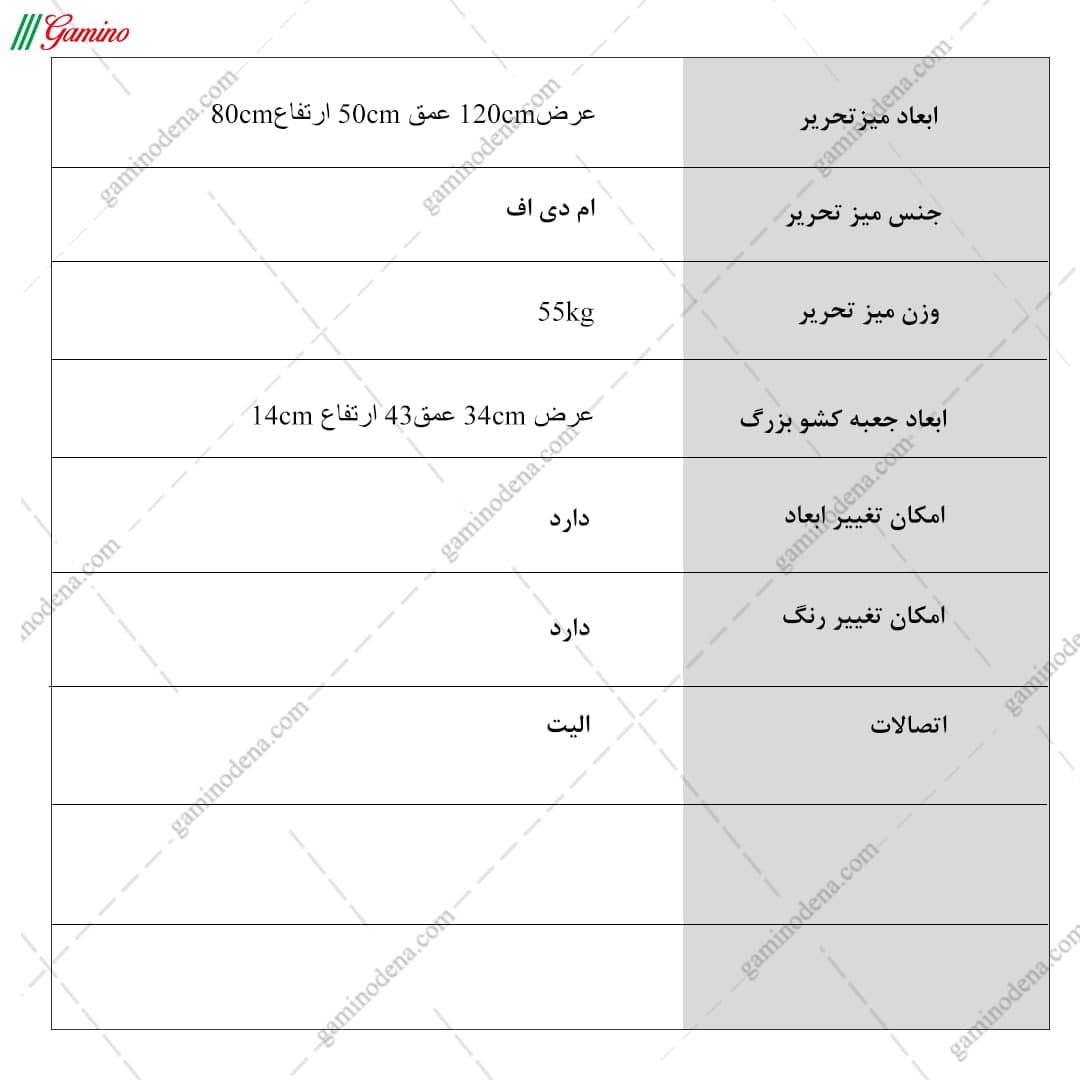میز تحریر ایکیا متحرک کشو دار چوب و فلز سفید مدل دلینا — تصویر ۶