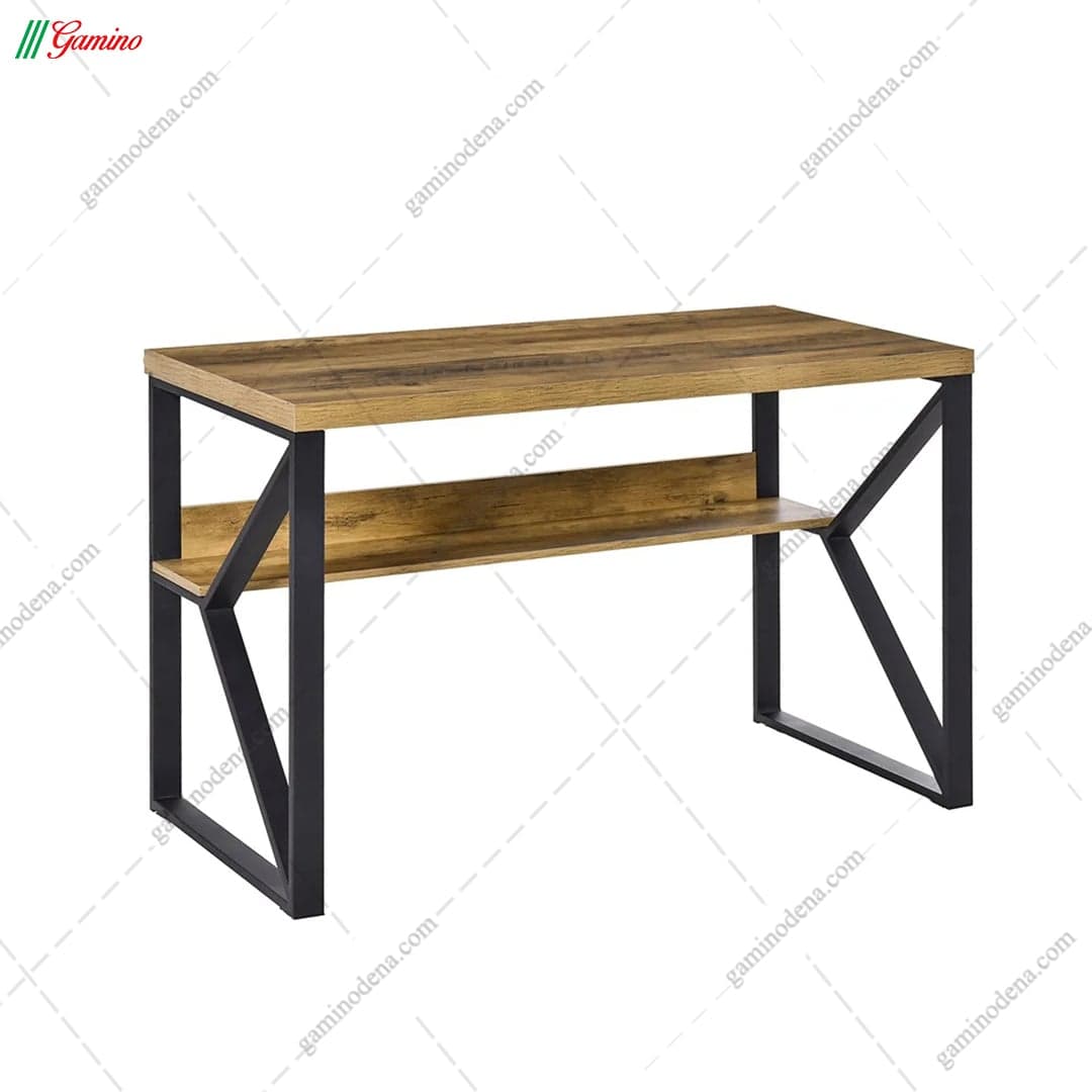 میز تحریر کتابخانه دار چوب و فلز مدل آیه — تصویر ۵
