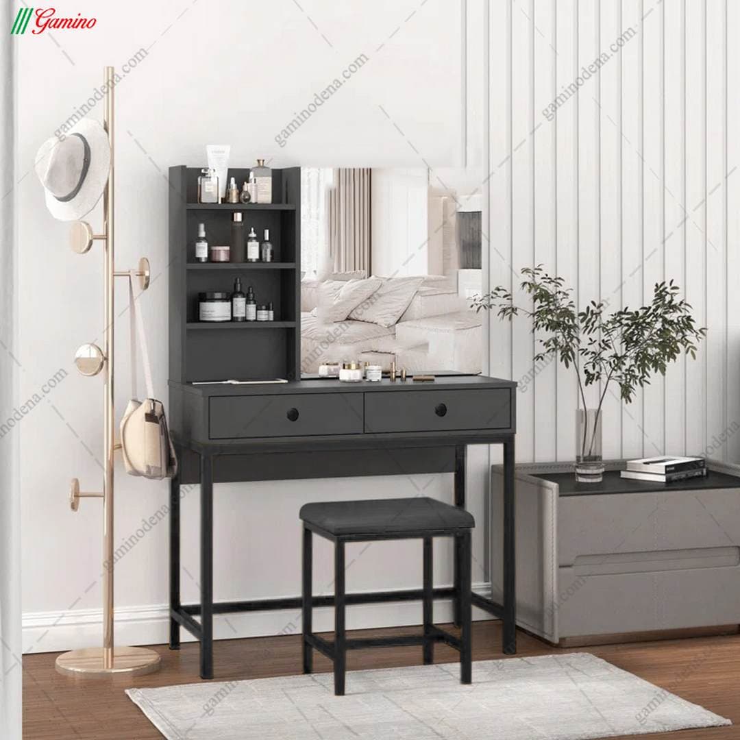 میز آرایش مدرن و اسپرت لاکچری نشیمن دار خاص مدل آتیلا — تصویر ۳