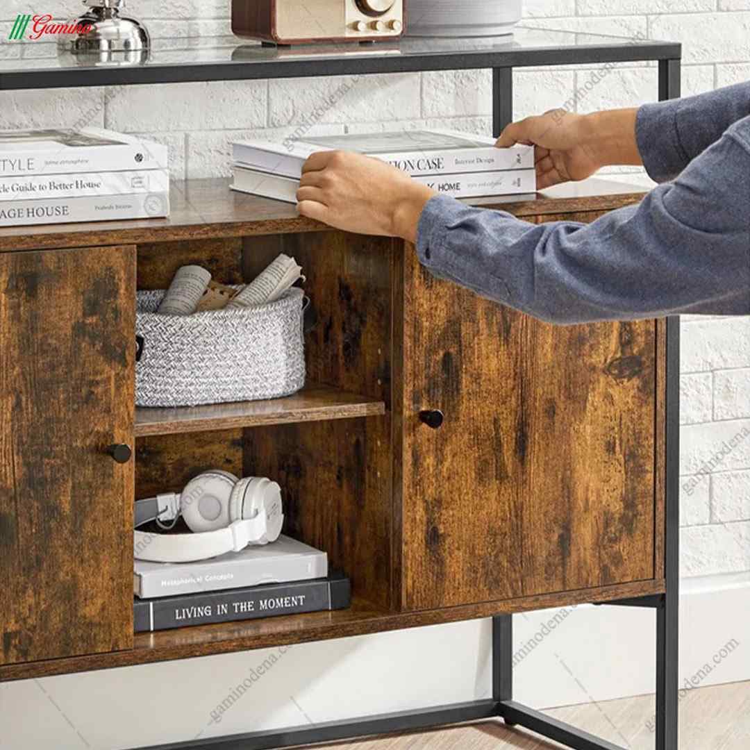 میز کنسول فلزی ام دی اف مدل آپامه — تصویر ۳